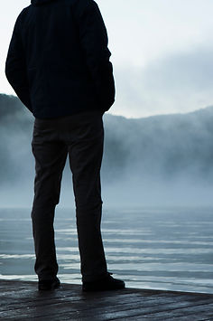 looking into distance