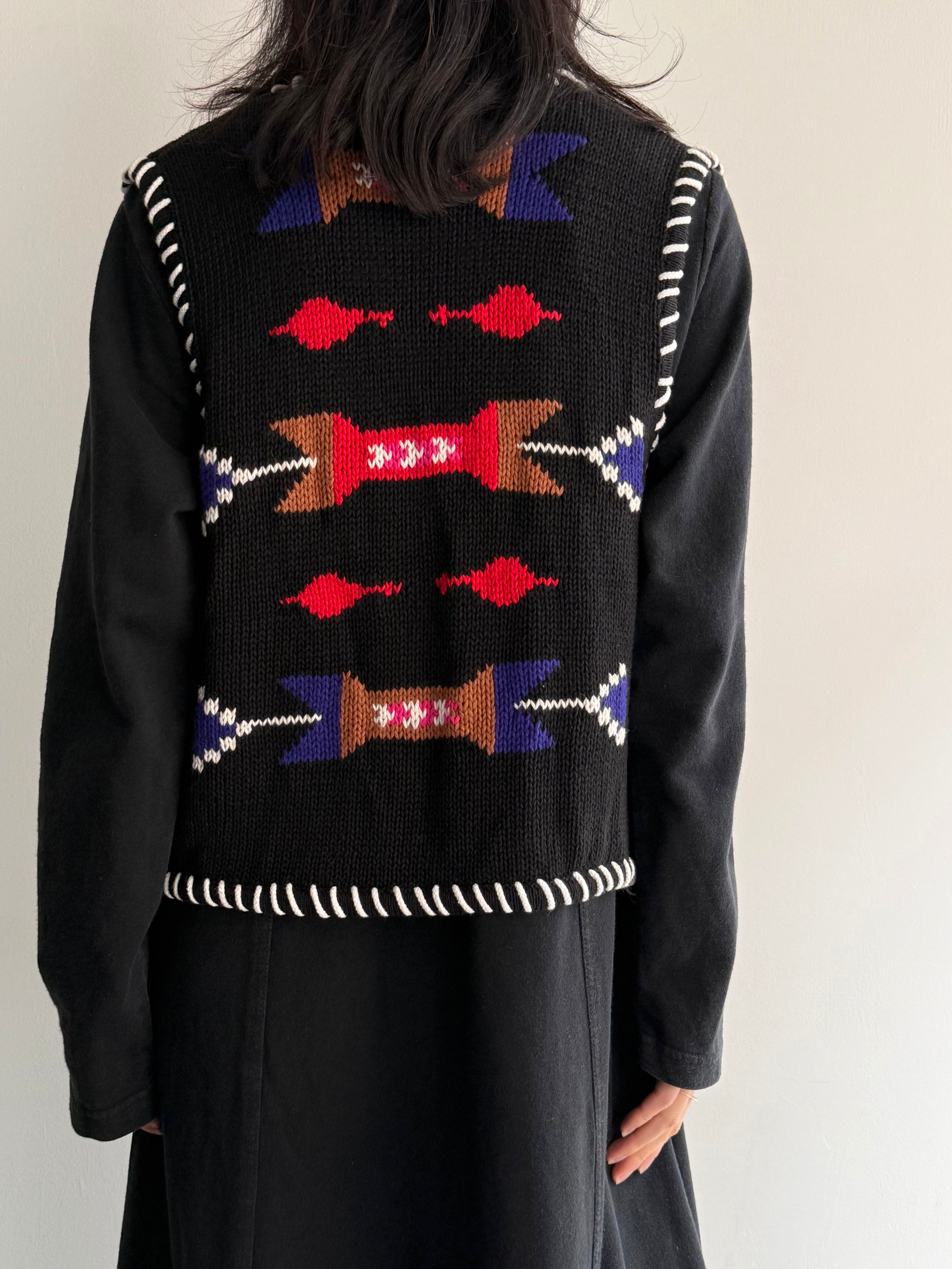 concho knitted vest