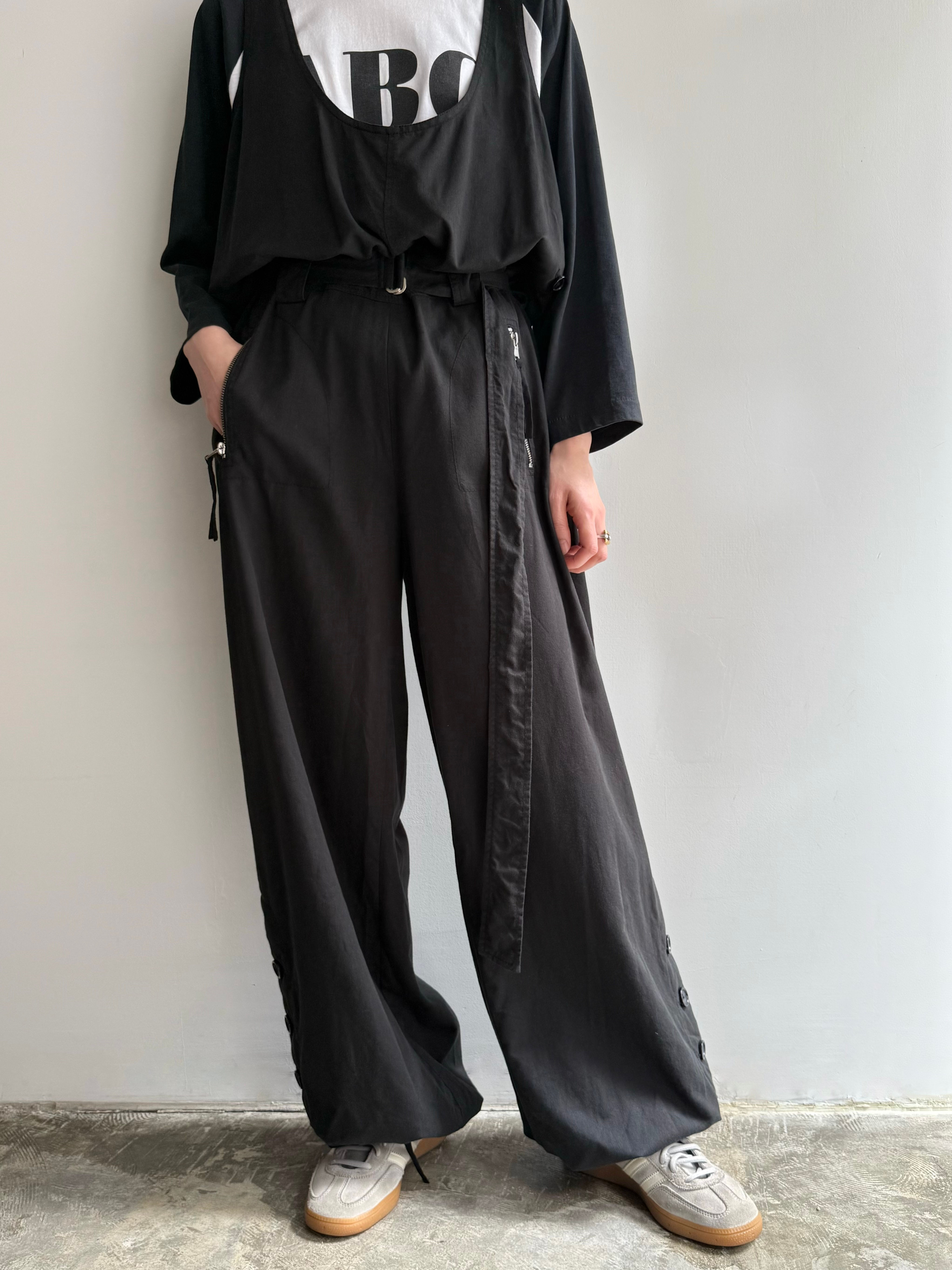 belted design jumpsuit