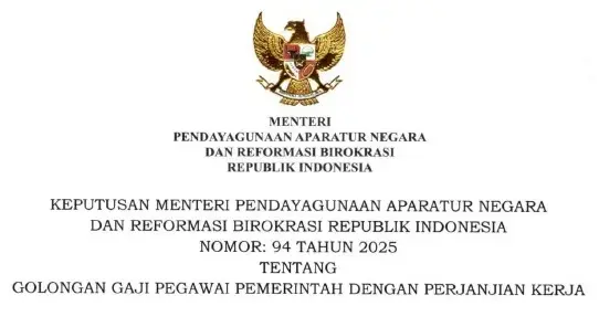 Kepmenpan RB Nomor 94 Tahun 2025