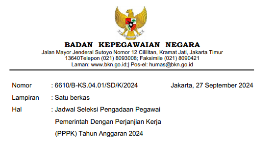 Jadwal Seleksi PPPK Guru Tahun 2024