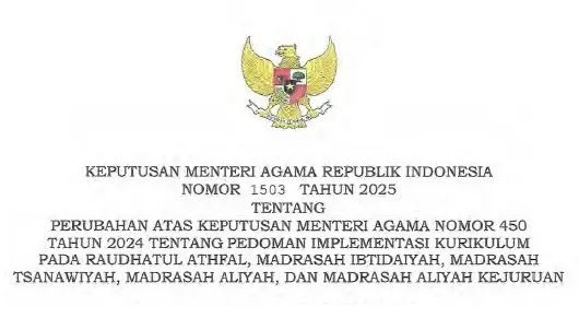 KMA Nomor 1503 Tahun 2025