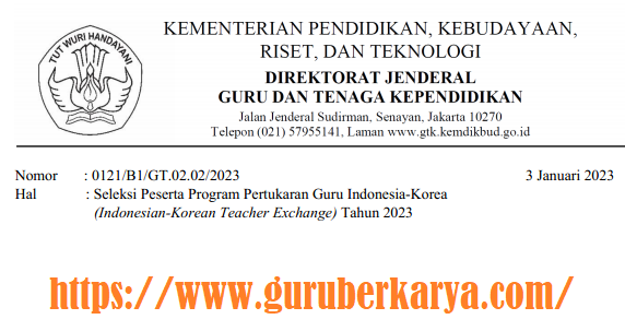Seleksi Peserta Program Pertukaran Guru Indonesia-Korea Tahun 2024