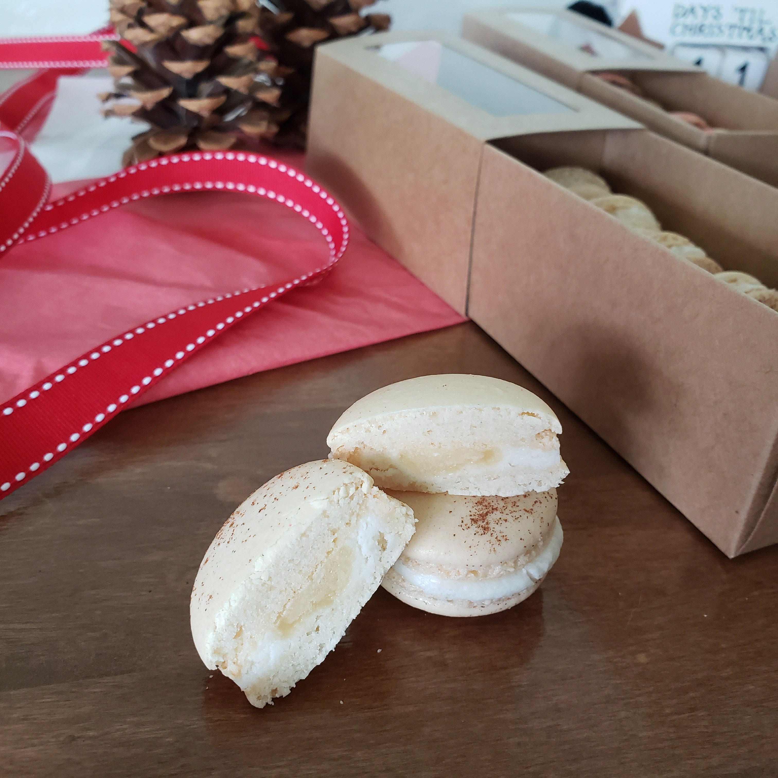Eggnog Macarons