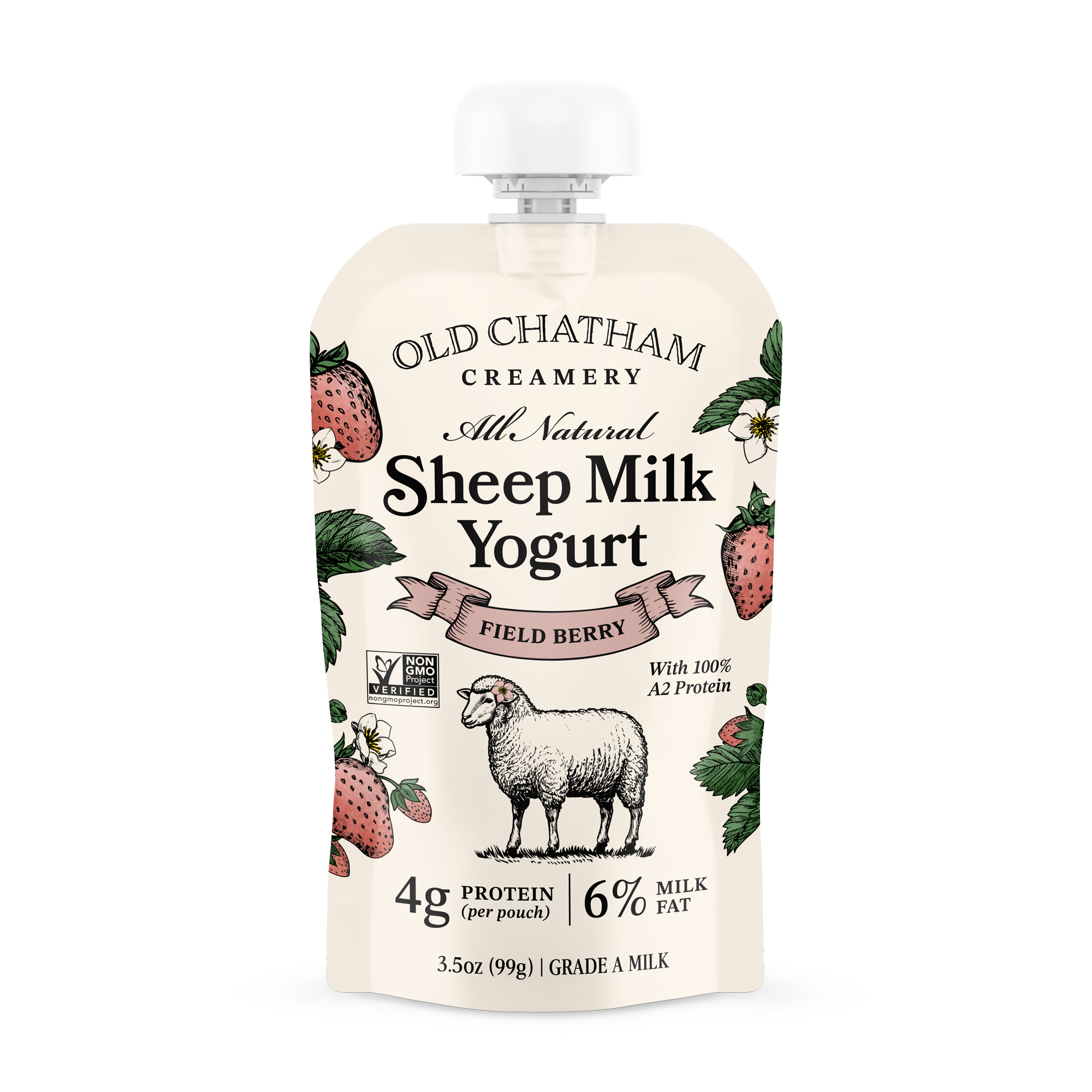 Comp Fieldberry Field Berry Sheep Milk Yogurt Pouch | Old Chatham Creamery