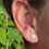 Thumbnail: Crinoid Fossil Stud Earrings