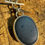 Thumbnail: Blue Pirate Glass Silver Sea Glass Toggle Necklace