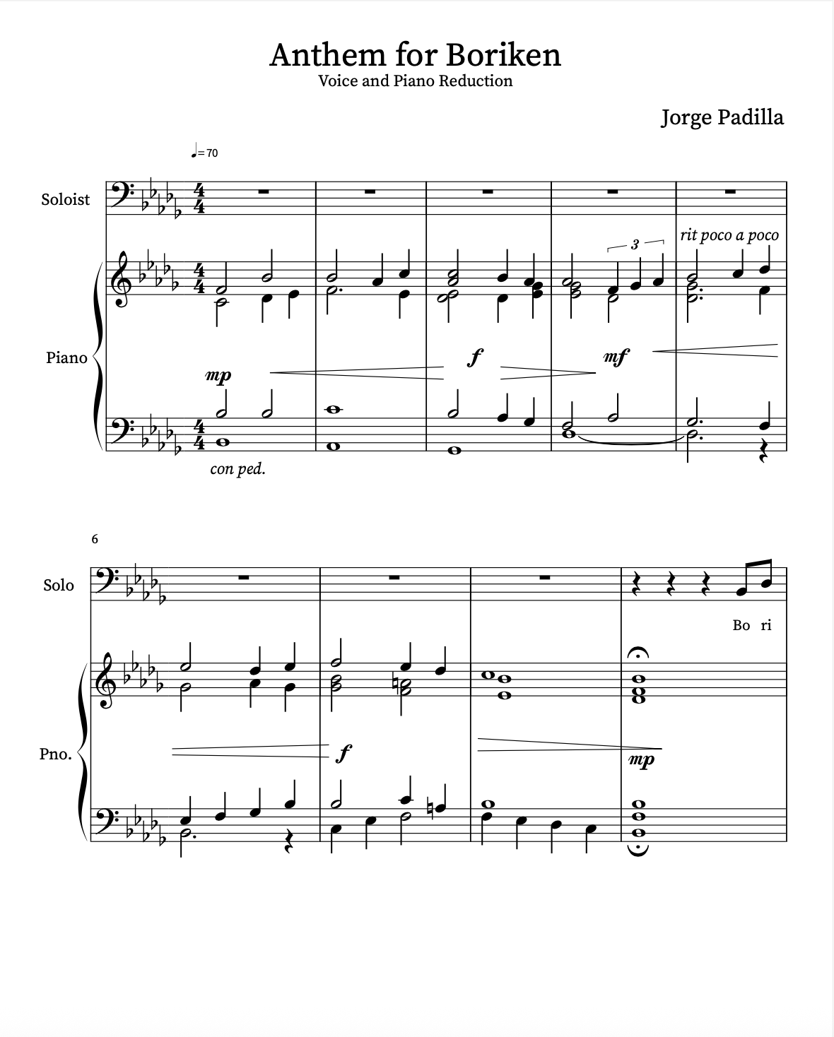 Anthem for Boriken (piano reduction)