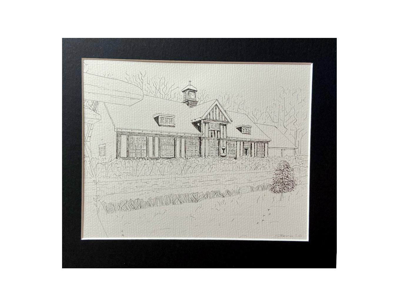 Pen Drawing- Rose Garden Cafe-Graves Park