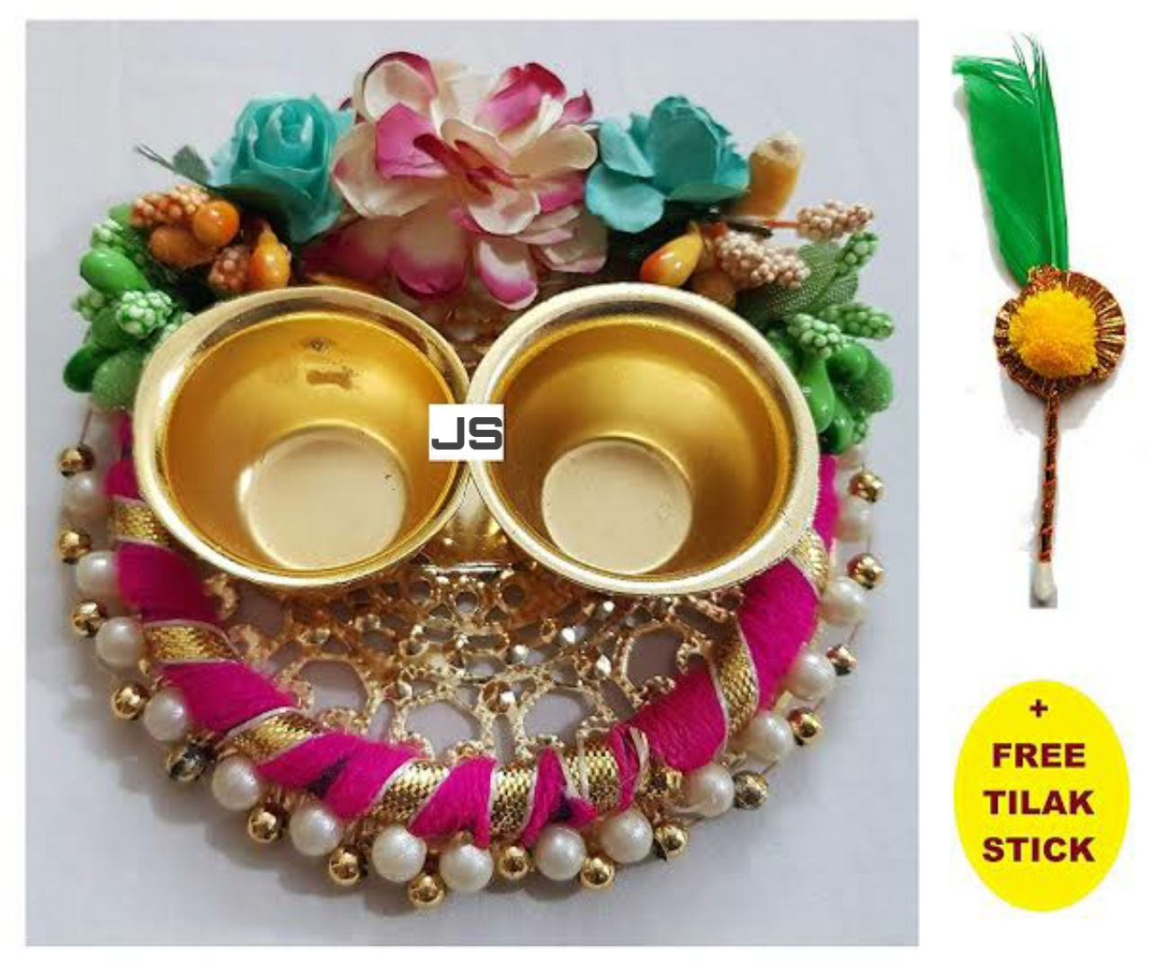 Kumkum Platter With Tilak Stick