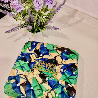 Blue Green Marble Cake