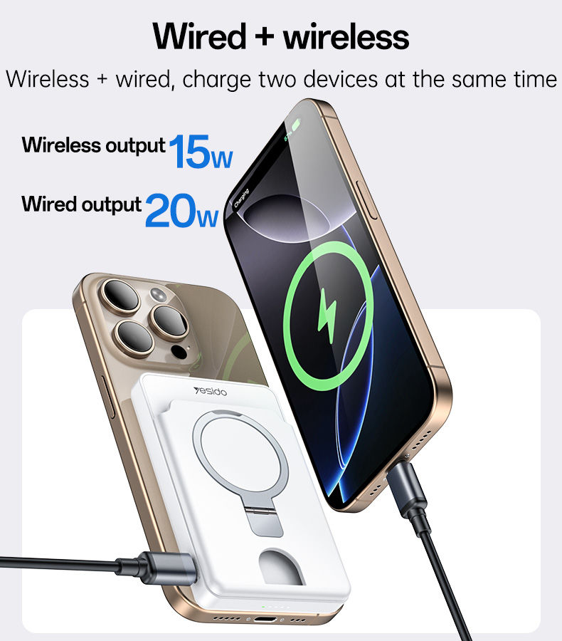 Thumbnail: YP73 Wireless Charging Power Bank 5000mAh 15W Fast Charging Phone Charger