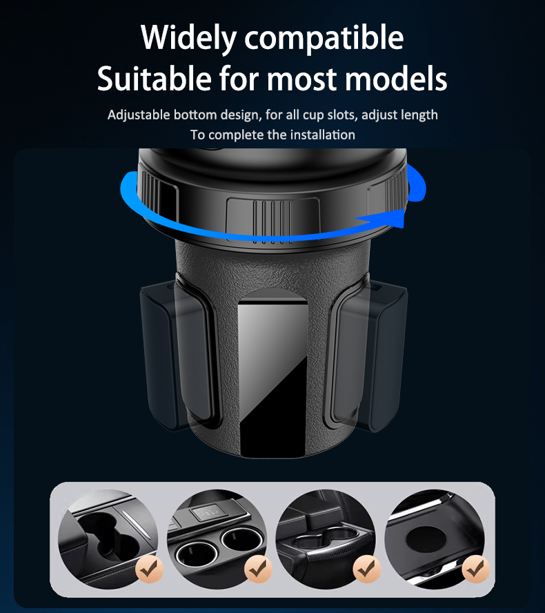 Thumbnail: C180 3 in 1 Car Multi-function Tray Water Cup Holder(Black)