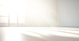Bright empty room with sunlight