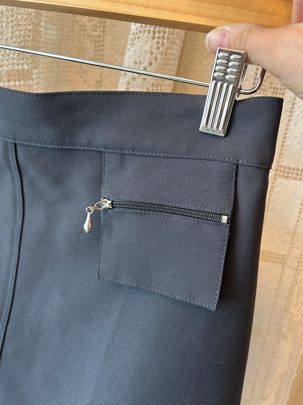 Thumbnail: 1990s Minimal Zipper Pocket Skirt