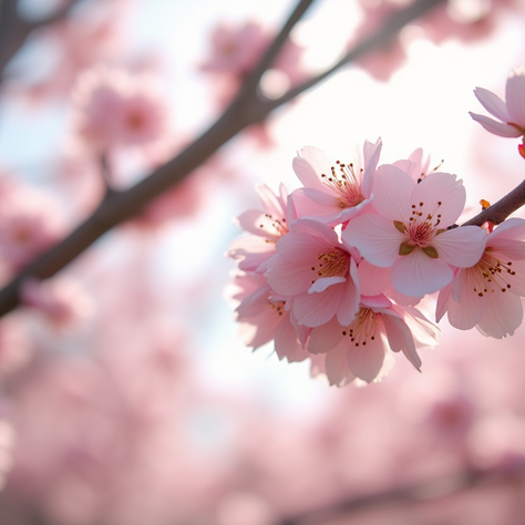 Radiant Cherry Blossoms In Bloom