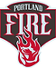 Portland Fire basketball team logo with red flames