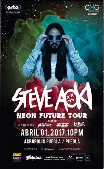 STEVE AOKI PRESENTA EN PUEBLA SU NEÓN FUTURE TOUR