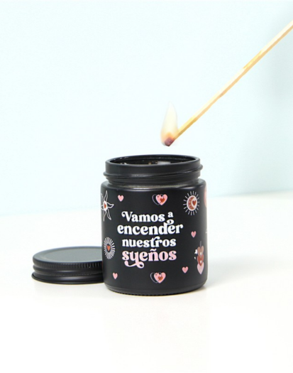 Vela aromática "Vamos a encender nuestros sueños"