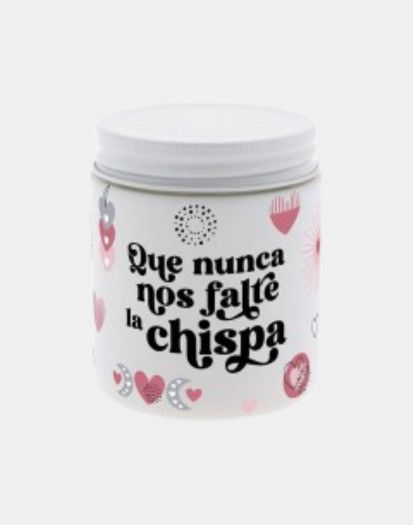 Vela aromática "Que nunca nos falte la chispa"