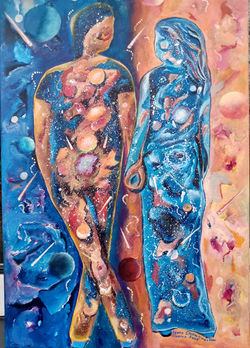 Obraz "Yin yang dwa kosmosy"