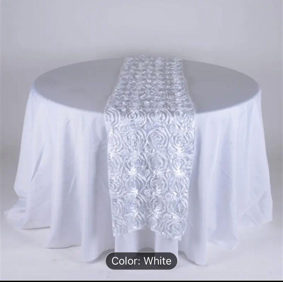 White Table runner 