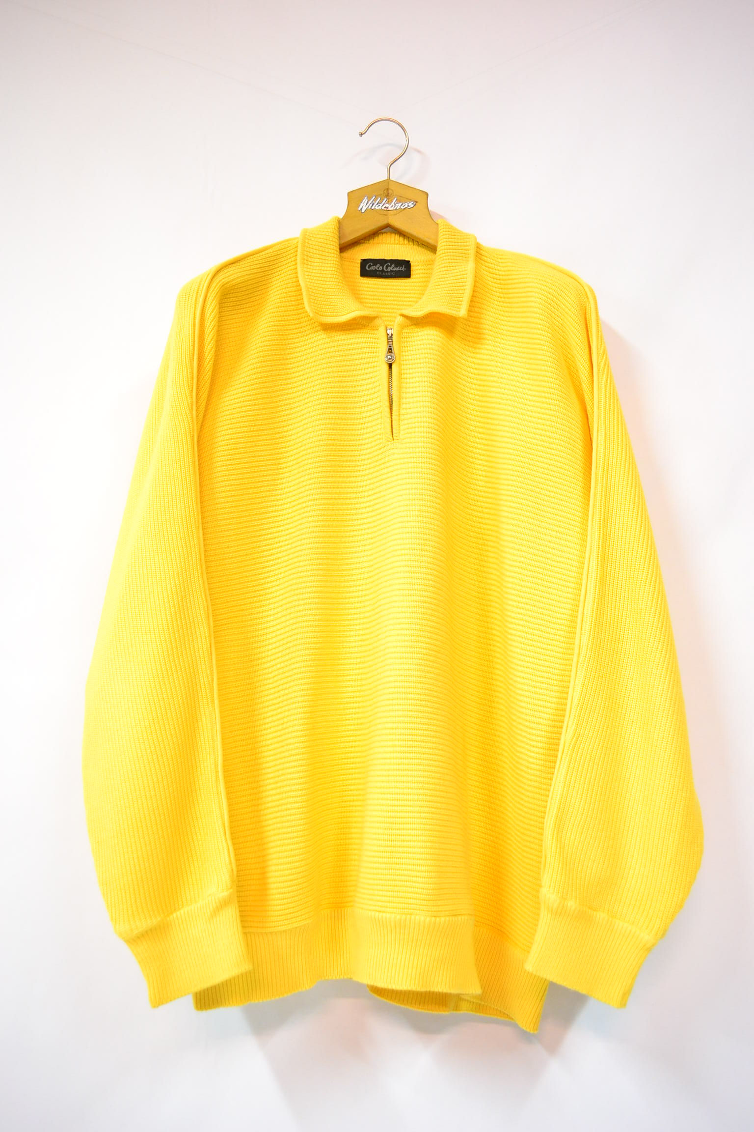 Vintage Carlo Colucci Classic 3D knit Polo Trui XXL