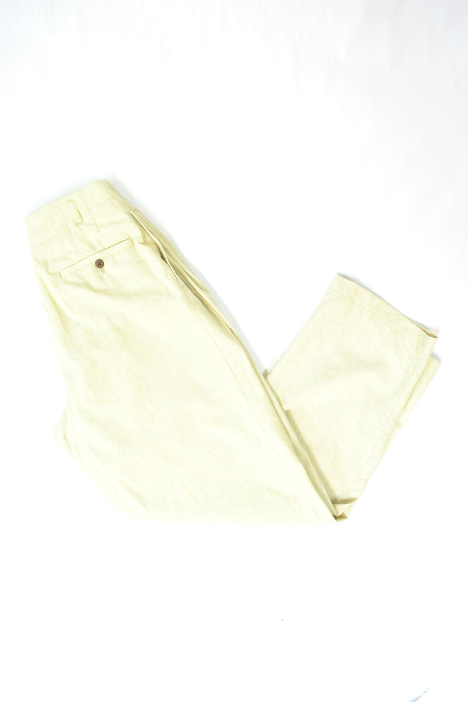 Vintage 80's Linen Pegged Broek Beige 32
