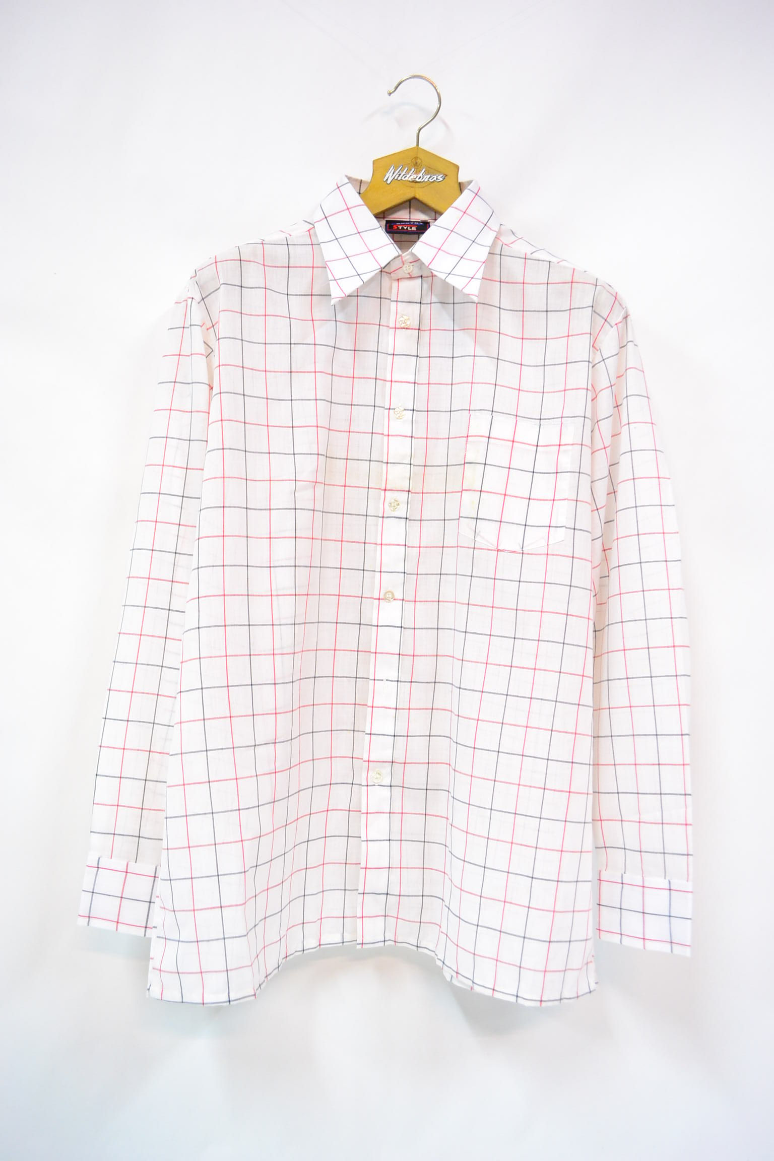 Vintage 80's Western Style Checkered Puntkraagblouse XL