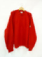 Vintage Carlo Colucci Wollen 90's Crewneck 3D knit Trui Rood XXL