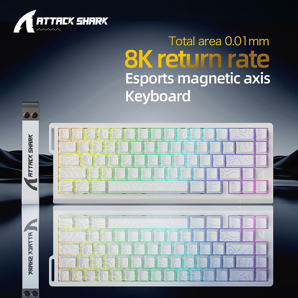 Thumbnail: ATTACK SHARK X68HE X68Pro He Magnetic Mechanical Keyboard for Pro Gaming 0.01mm 