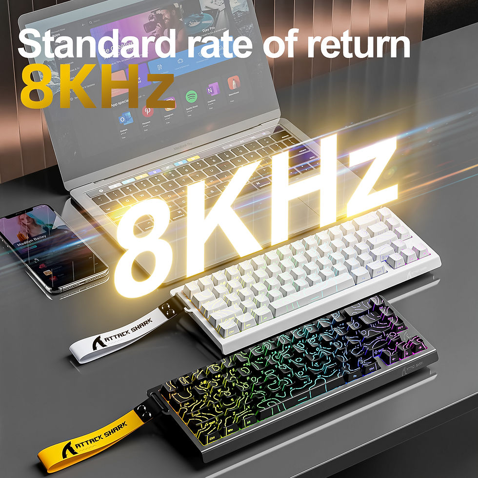 Thumbnail: ATTACK SHARK X68HE X68Pro He Magnetic Mechanical Keyboard for Pro Gaming 0.01mm 
