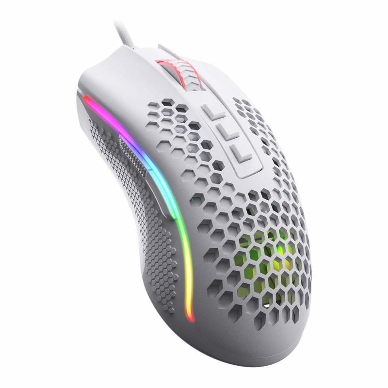 Thumbnail: Redragon M808 Storm Lightweight RGB LED USB Gaming Mouse 12,400 DPI Optical Sens