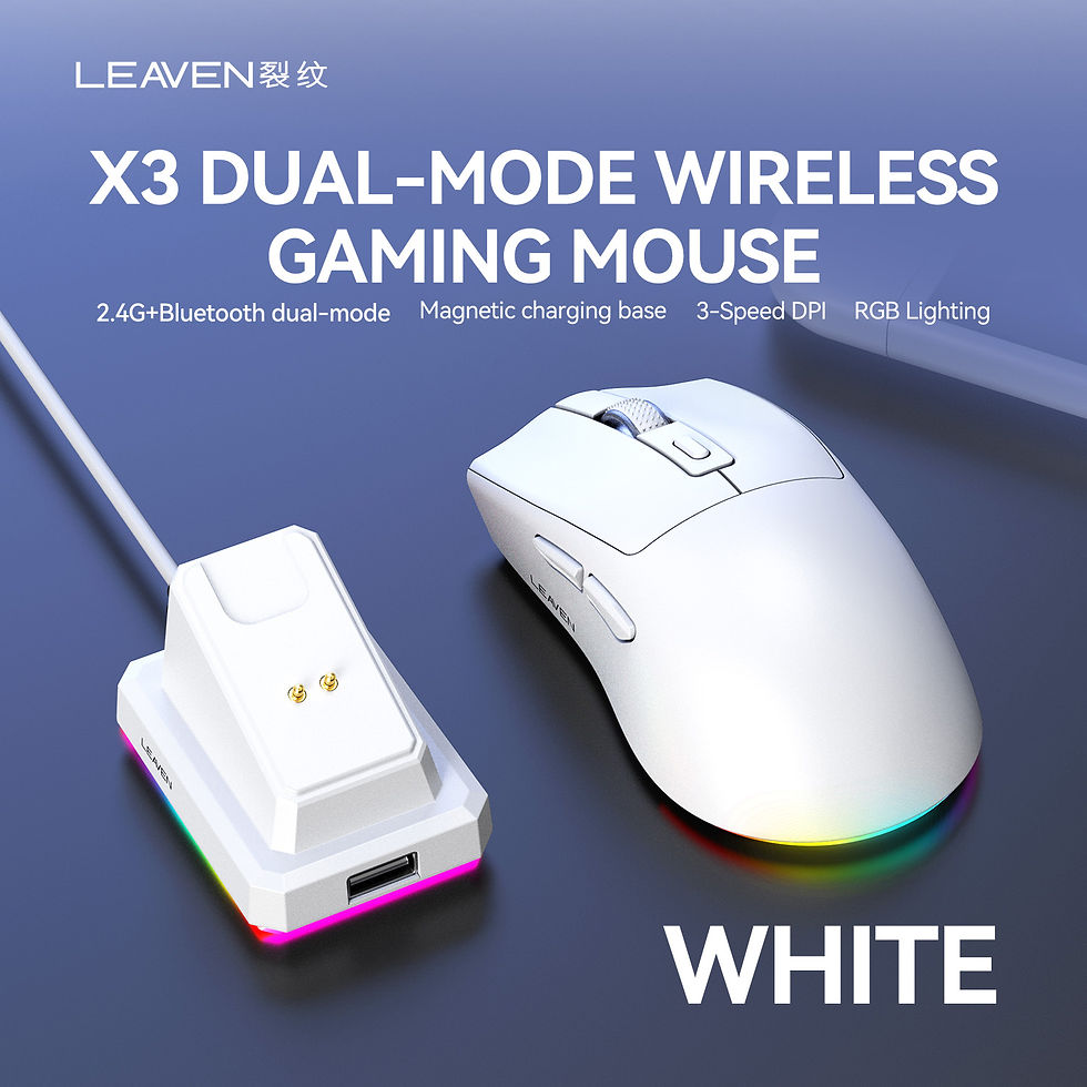 Thumbnail: LEAVEN X3 2.4G Bluetooth Dual Mode Receiver Optical Mouse Wireless Gaming Mouse 
