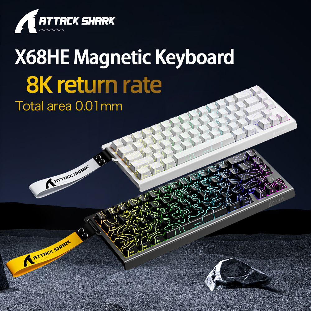 ATTACK SHARK X68HE X68Pro He Magnetic Mechanical Keyboard for Pro Gaming 0.01mm
