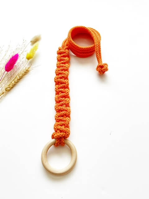 Thumbnail: Knotted Cotton Rope Belt in Coral