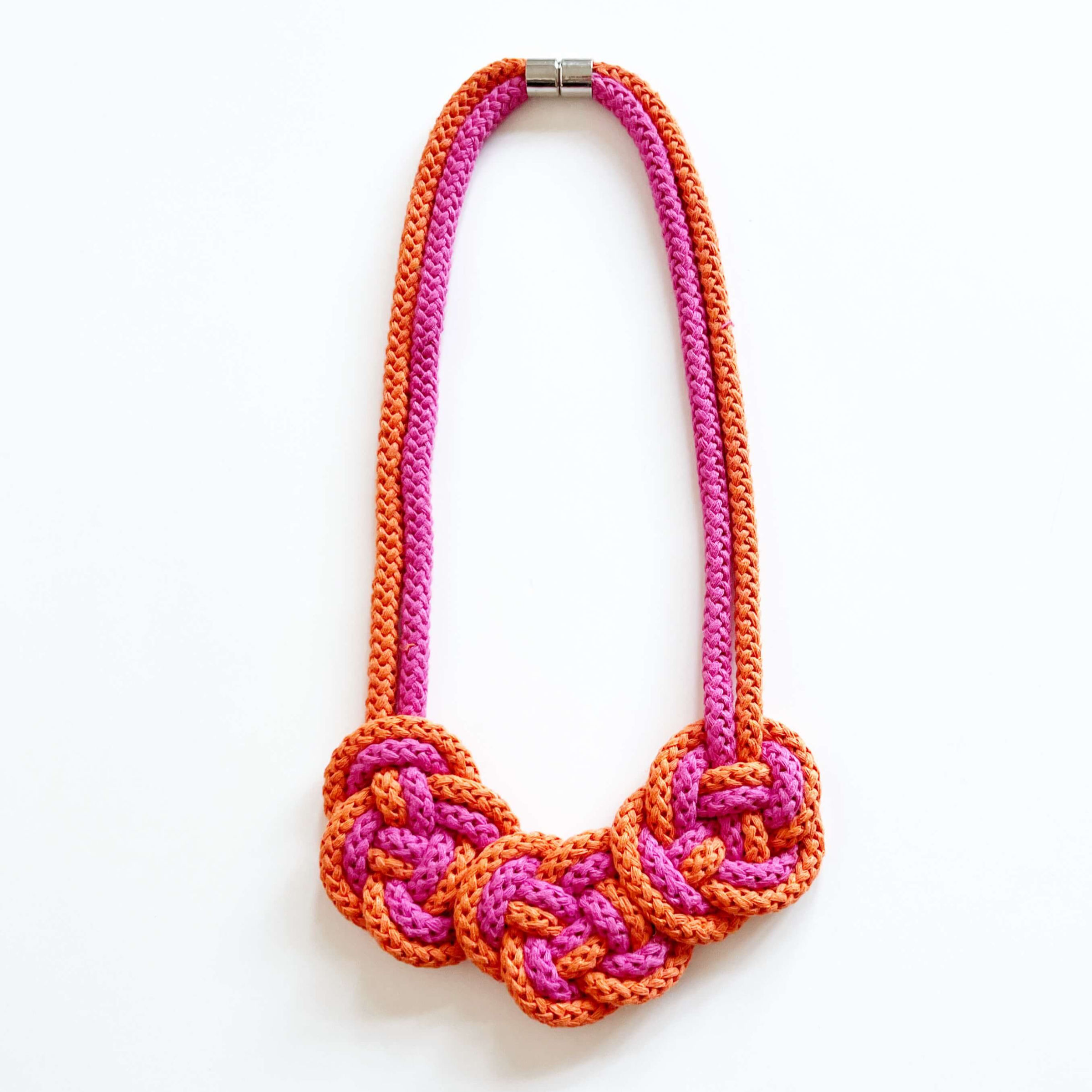 Two-toned Poppy Cotton Necklace