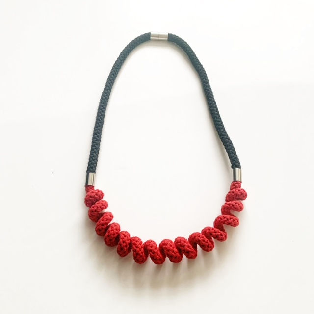 Thumbnail: Coiled Cotton Necklace Design