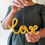 Thumbnail: Love Word Christmas Tree Decoration Canary Yellow