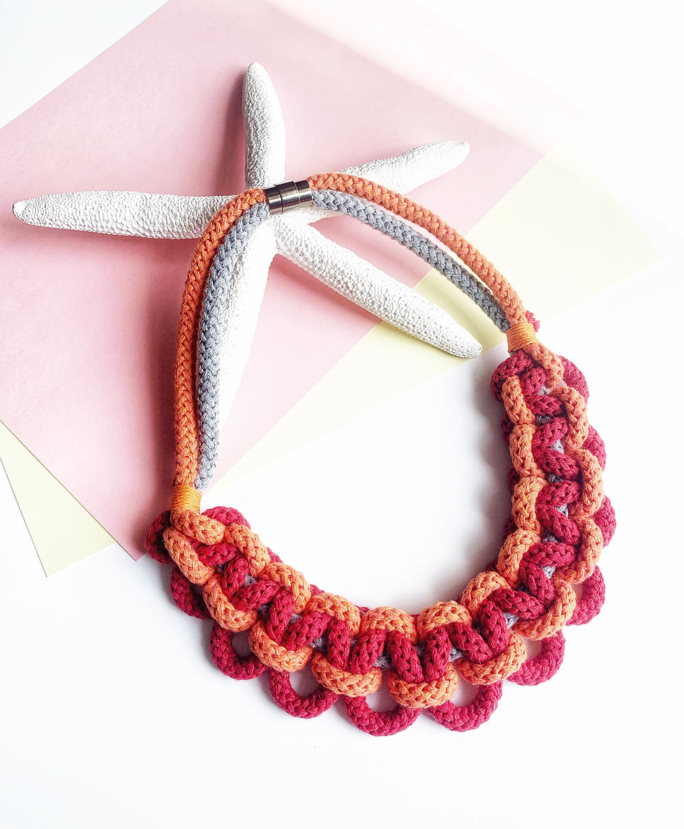 Thumbnail: Knitted Textile Necklace