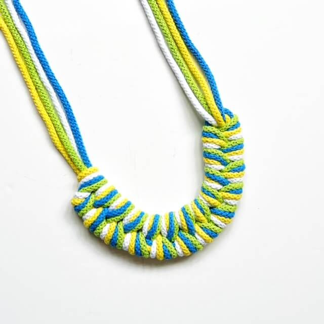 Thumbnail: Green Cotton Necklace