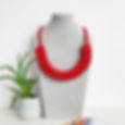Thumbnail: red cotton necklace for sustainable style