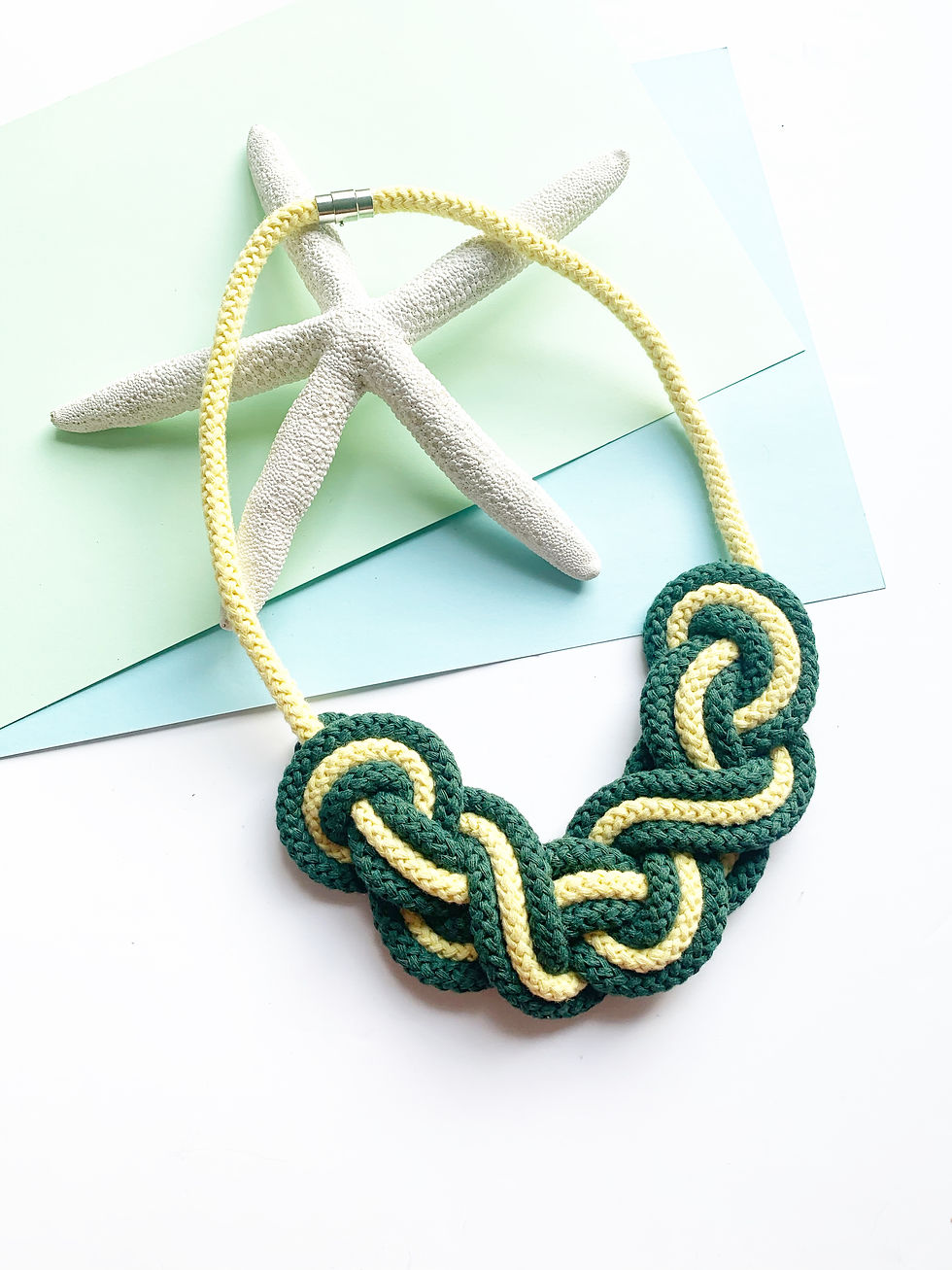 Thumbnail: Handmade Flower Cotton Necklace