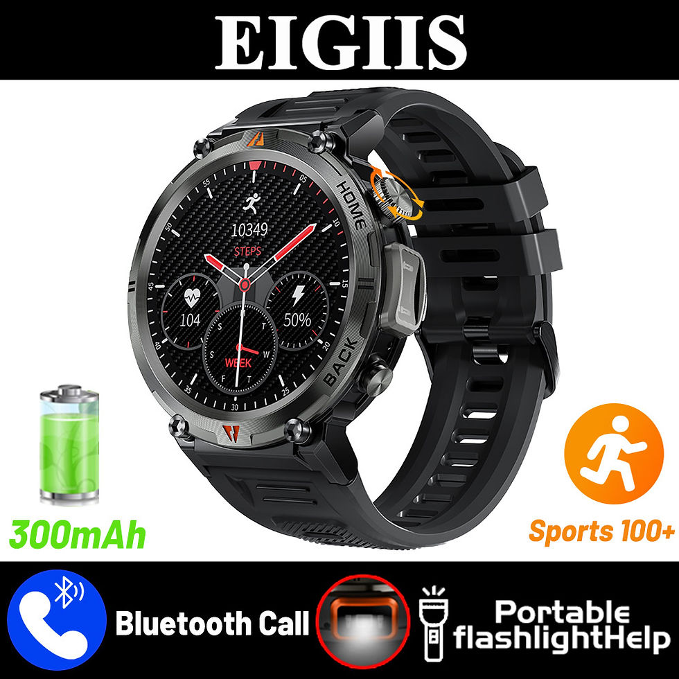 Miniatura: EIGIIS KE3 Smartwatch – Bluetooth Calling, Heart Rate & Fitness Tracker for Men