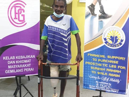 Artificial limb for Suresh to Walk Again