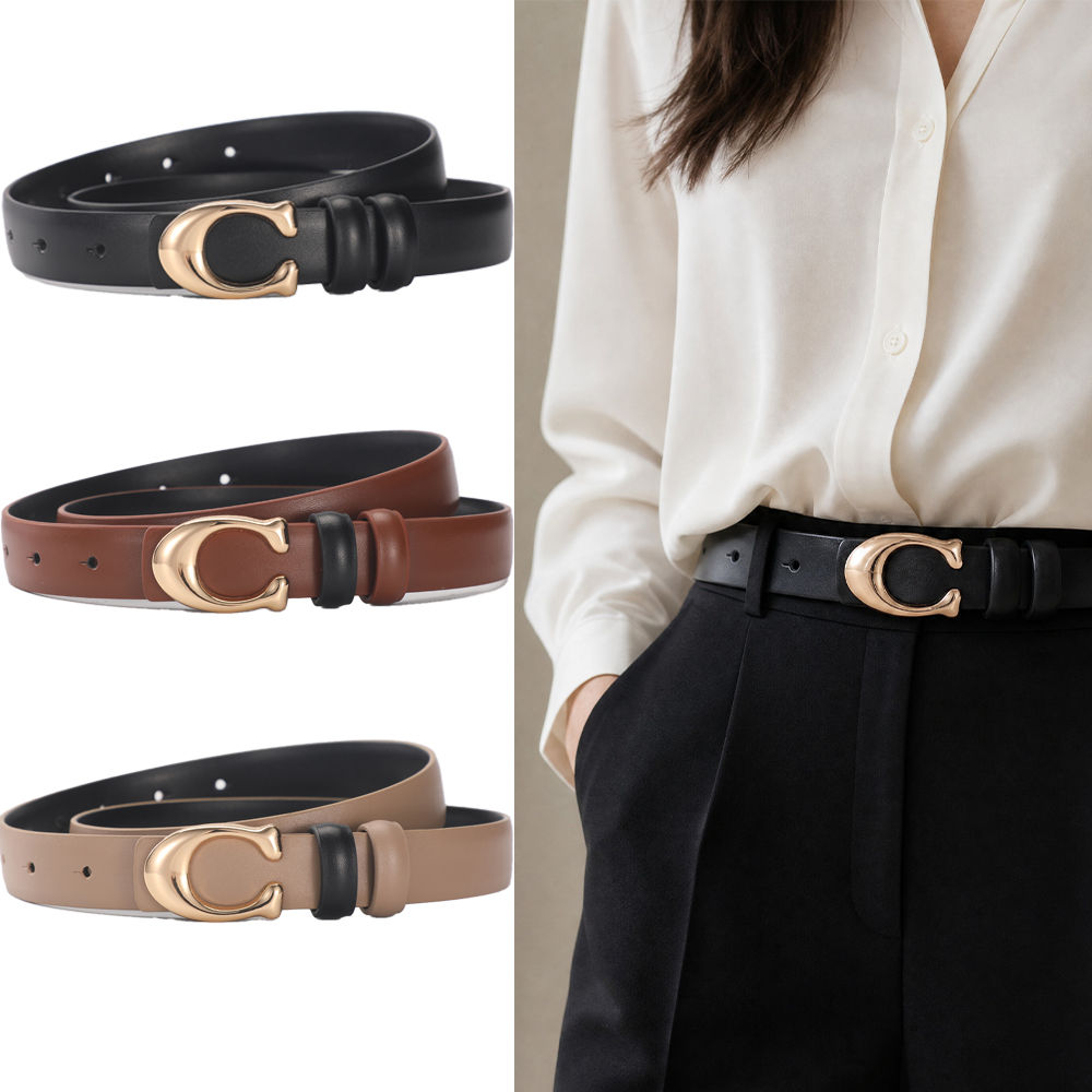 New Fashion C-shaped Smooth Buckle Women's Belt Trendy Women's Corset Casual Bel