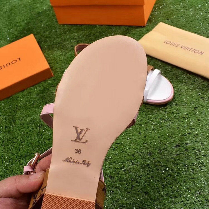 Thumbnail: LOUIS VUITTON Calfskin Leather Sandals