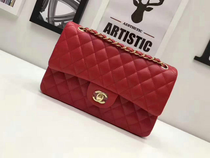 Thumbnail: CHANEL Quilted Lambskin Classic Flap Leather Bag