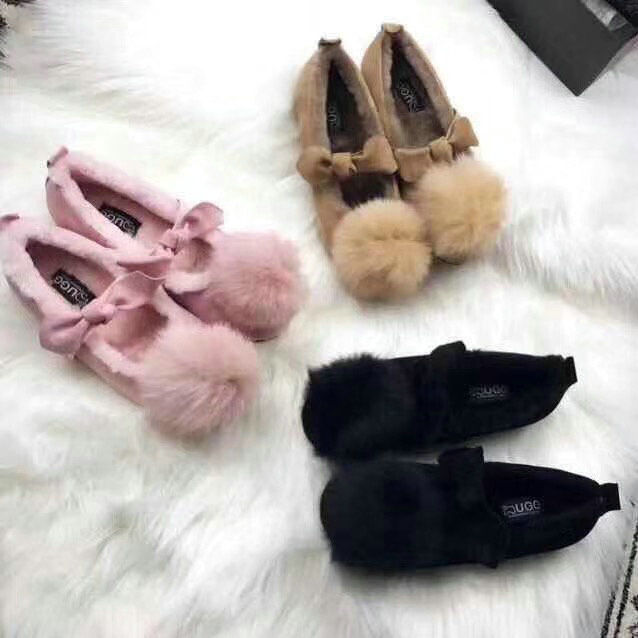 Thumbnail: UGG Elegant Fabric Sheep Wool Supper Classic Shoes