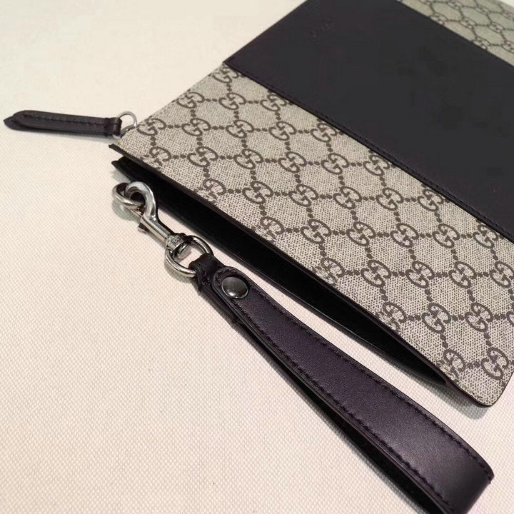 Thumbnail: GUCCI Monogram Zip Top Leather Wallet Purse
